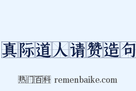 真际道人请赞造句是什么意思的图片